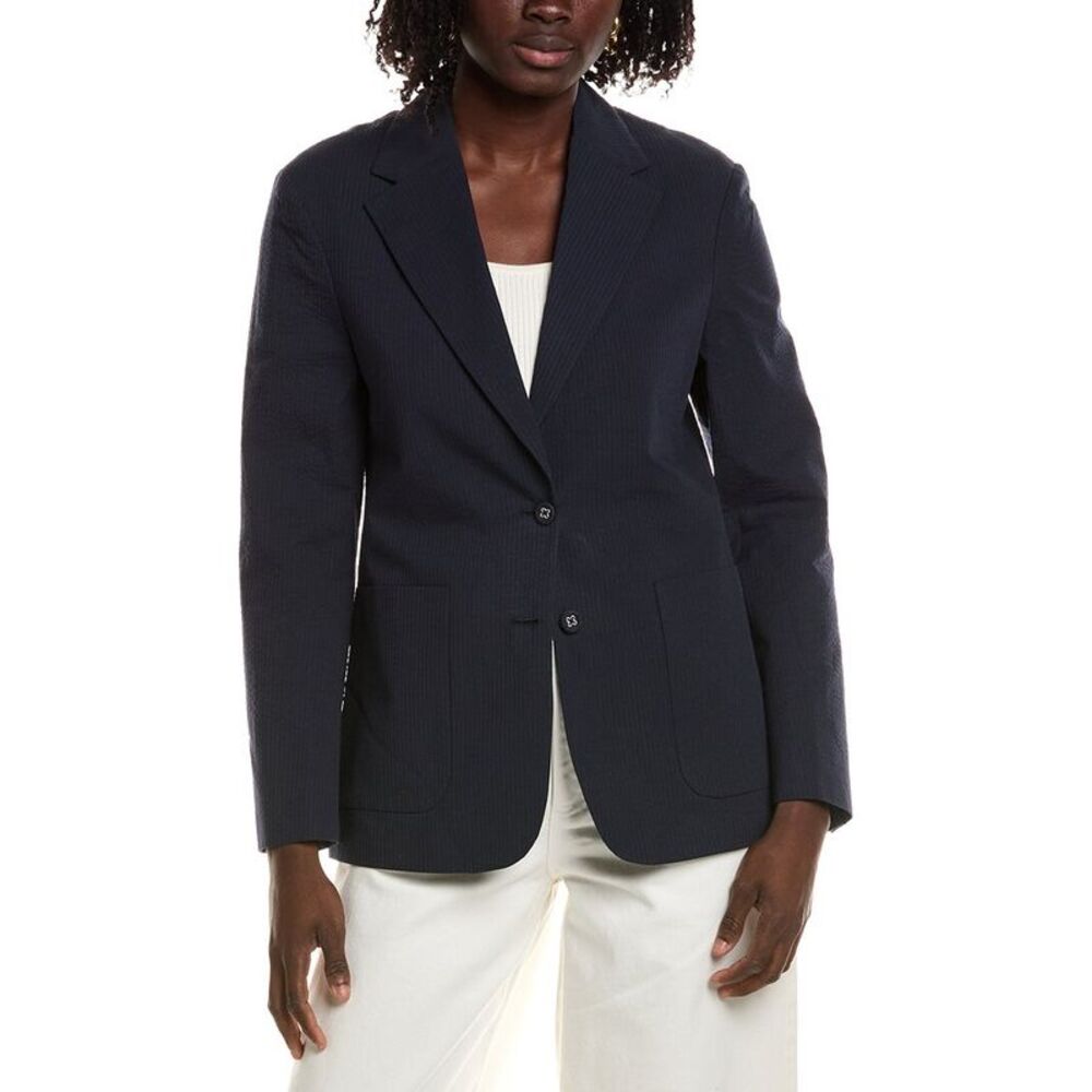 Officine Générale Womens Officine Generale Seersucker Jacket, Blue